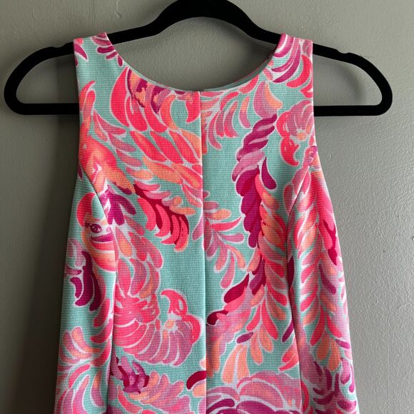 Lilly Pulitzer Birds In Paradise Pink Blue Tank Dress Resort Vacation - Small - Picture 2 of 5